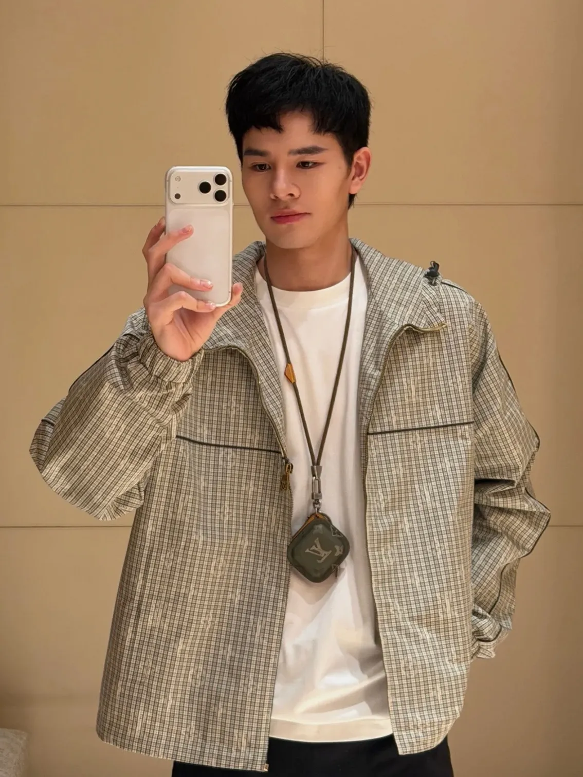 Louis Vuitton/Louis Vuitton plaid suit windproof jacket